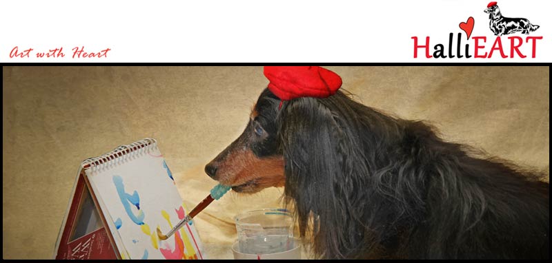 Hallie Art dachshund paintings