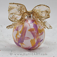 Christmas ornaments painted by Hallie
