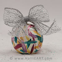 Hallie Blind Dachshund Paints Ornaments