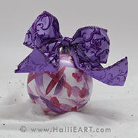 Christmas hand painted ornament by Hallie