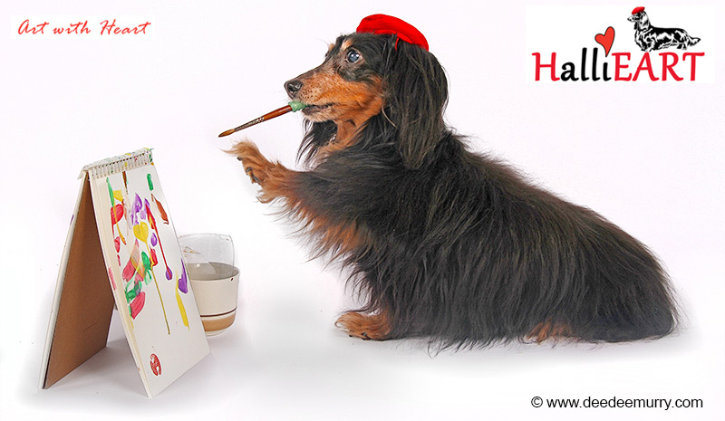 Hallie Art dachshund paintings